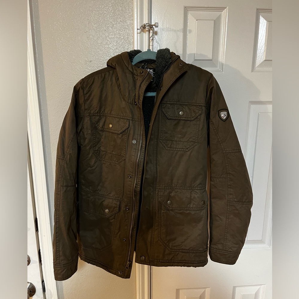Kuhl Kollusion Fleece Lined Hooded Jacket “Turkish Coffee” Brown Small